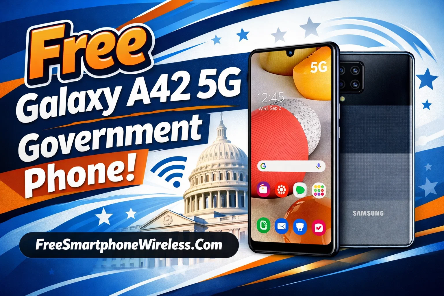 Free Galaxy A42 5G Government Phone